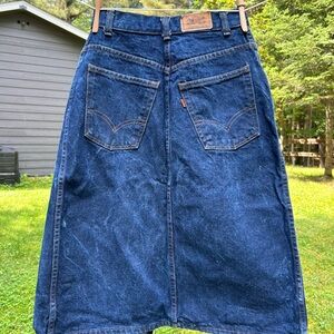 Orange tag Levi's Dark Blue Denim Skirt